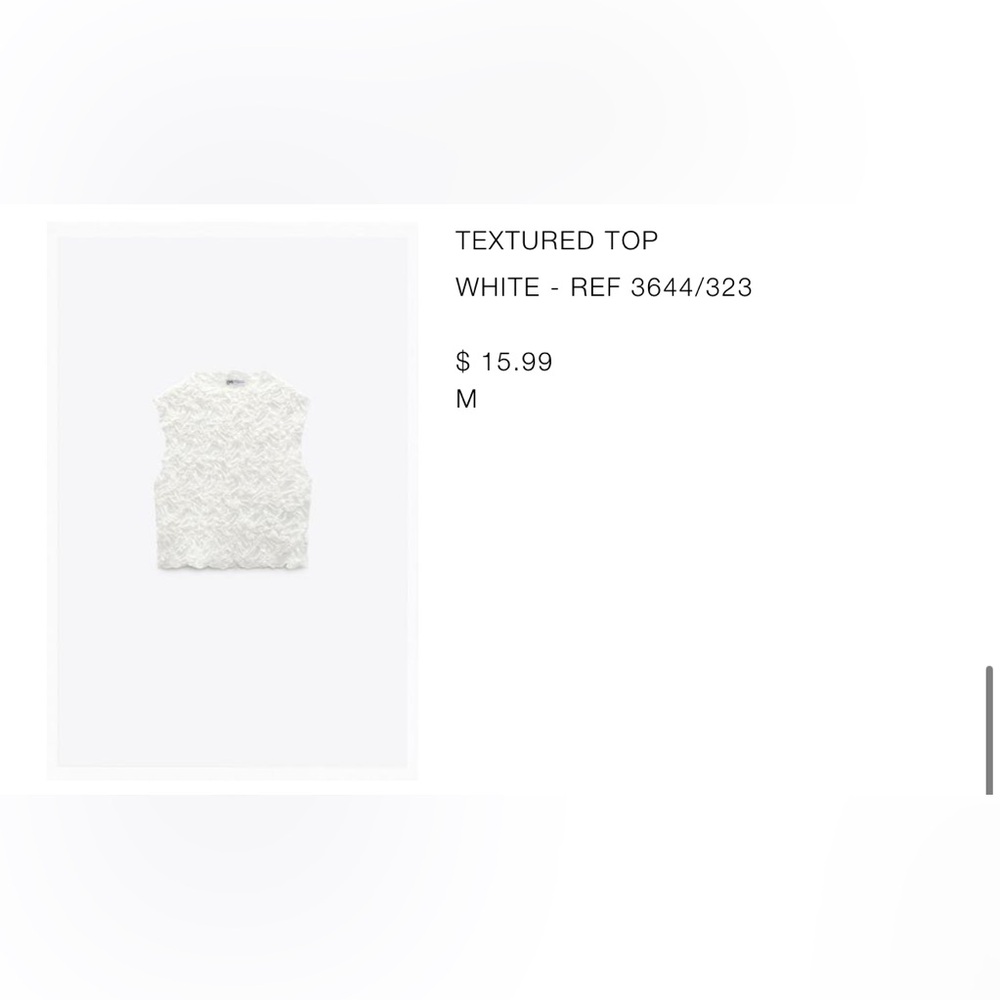 Textured White Top - Picture 2 of 3